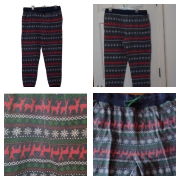 💙🌺Cozy Men's Sweatpants  with Reindeer Pattern - Picture 1 of 9